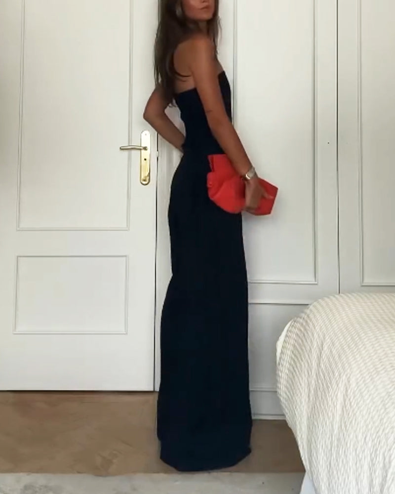 Shania | Modieuze strapless jumpsuit