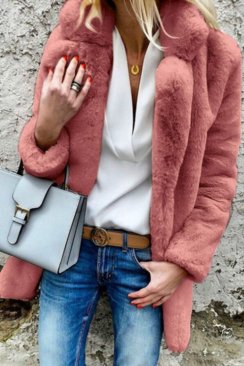 Jammy | Elegante winter warme pluizige jas