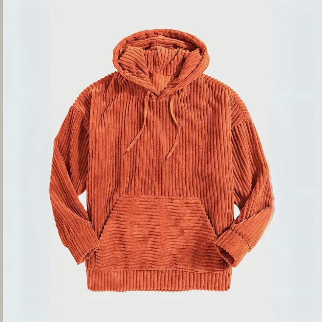 Morten | Klassiek gekleurde Corduroy Hoodie voor mannen