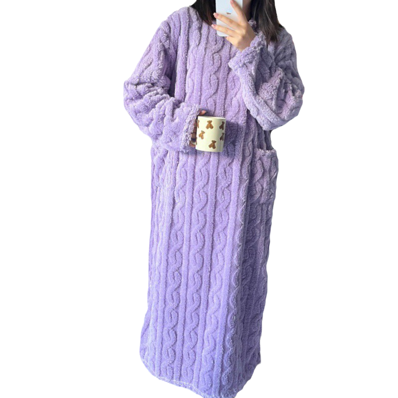 Koraal Fluwelen Nachtkleding