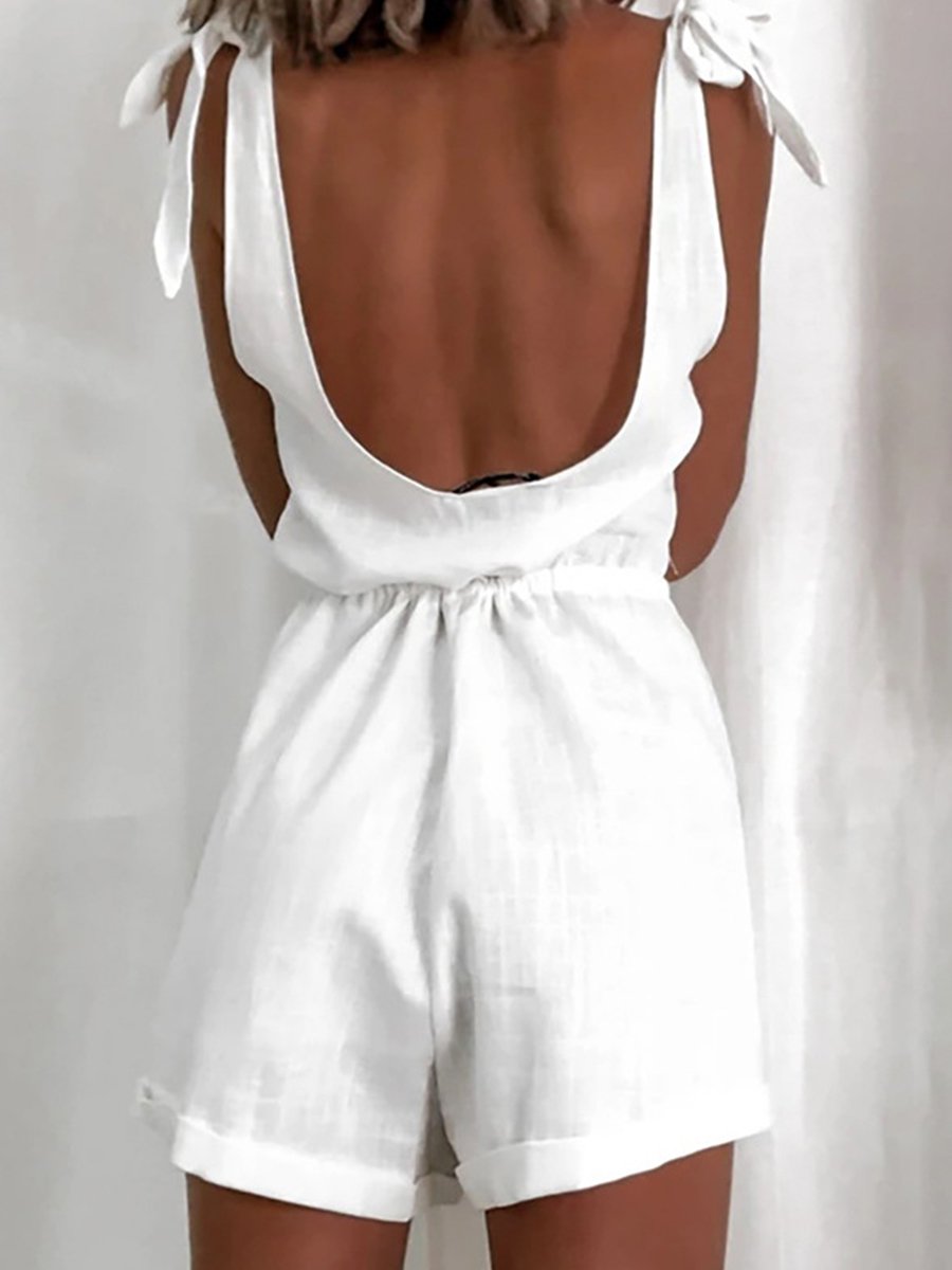 Vinya - V-hals veterkoordjes losse romper