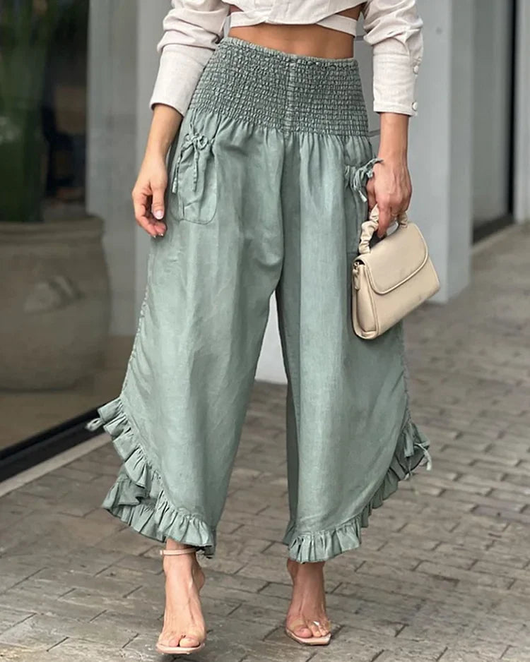 Sabby - Casual overhemd met kap & losse broeken