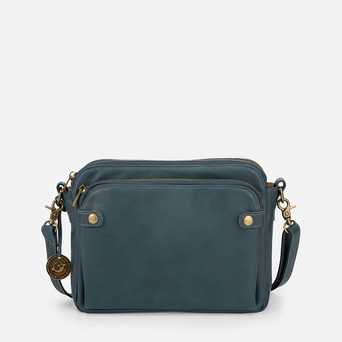 Laila - Drielaagse leren crossbodytas