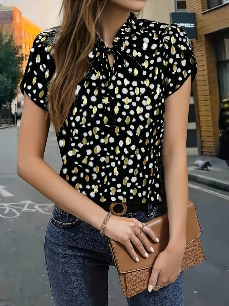 Elegante blouse met korte mouwen - Tuana