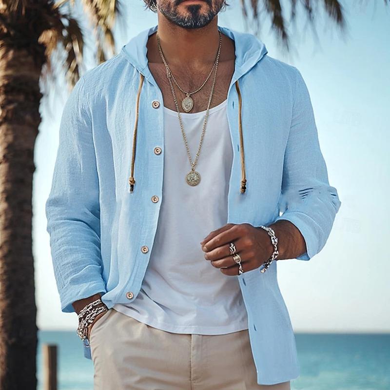 Jameson | Urban en eenvoudig overhemd met capuchon en lange mouwen