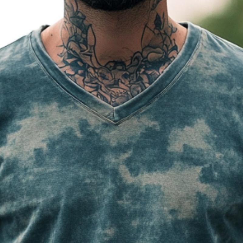 Michal | Casual tie-dyed t-shirt met lange mouwen