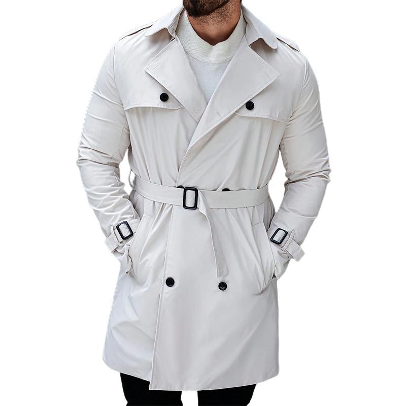 Marcelo | Elegante witte trenchcoat voor mannen