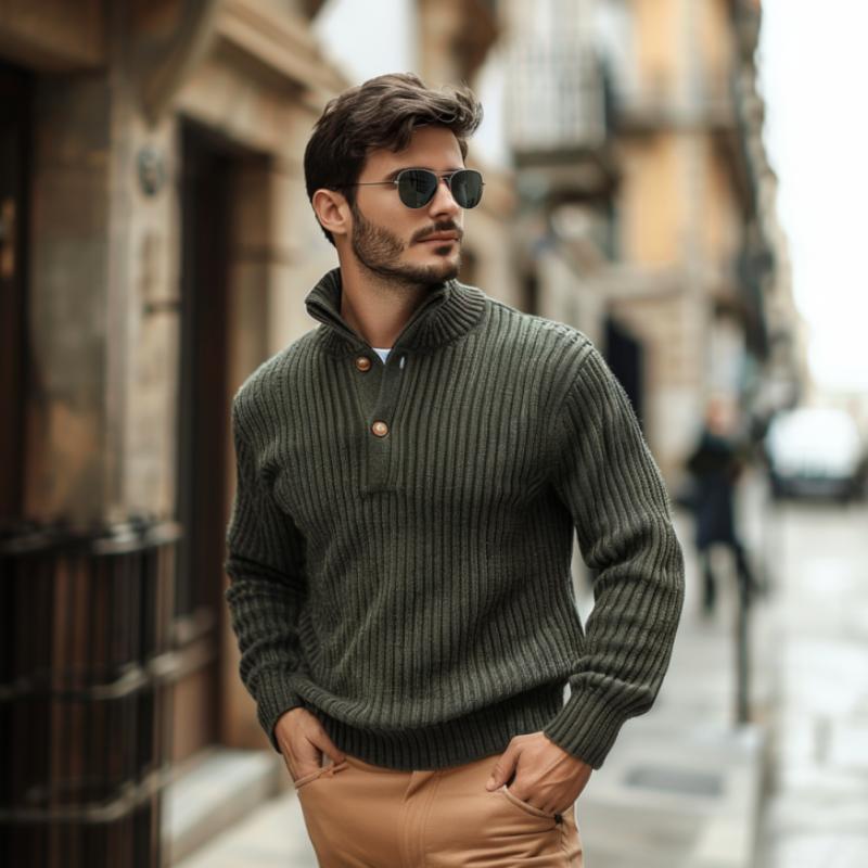 Cosimo | Casual Turtleneck Knoop Los Trui