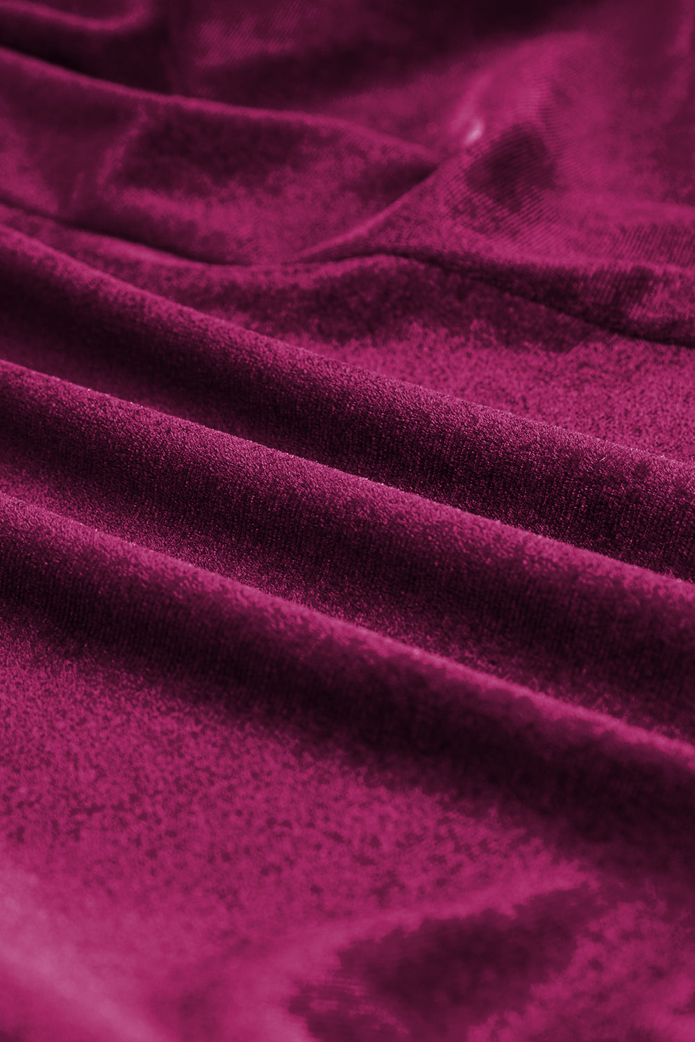 Cosima | Rode Dahlia Fluwelen Romper met Ruches Mouwen