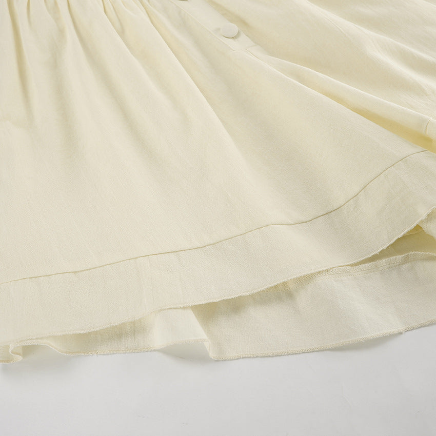 Cameron | Vierkante hals knoop naar beneden losse romper