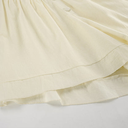 Cameron | Vierkante hals knoop naar beneden losse romper