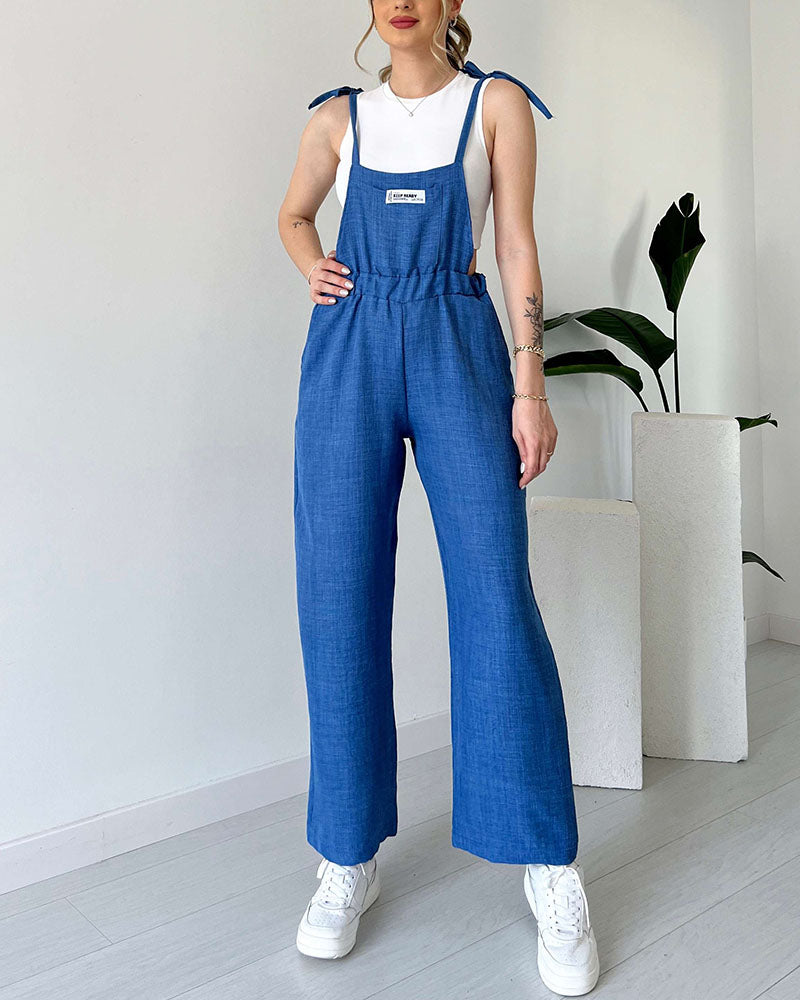 Zuri | Casual all-match jumpsuit met vetersluiting