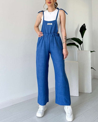 Zuri | Casual all-match jumpsuit met vetersluiting