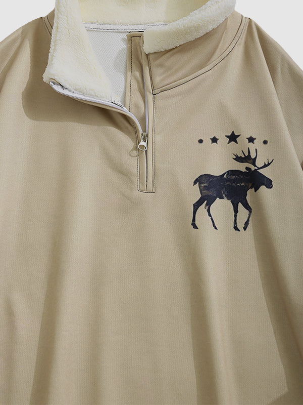 Albin | Retro Azteken Sweatshirt met fleece kraag