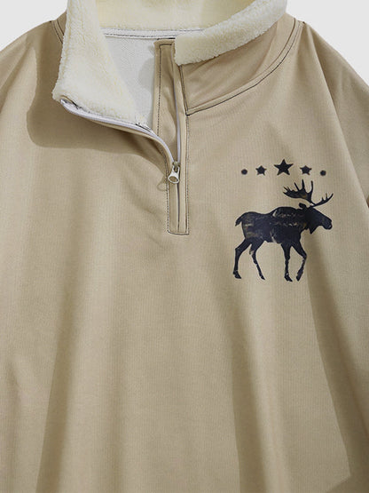 Albin | Retro Azteken Sweatshirt met fleece kraag