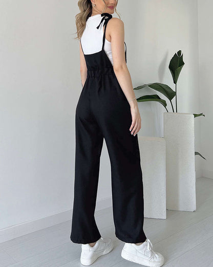 Zuri | Casual all-match jumpsuit met vetersluiting