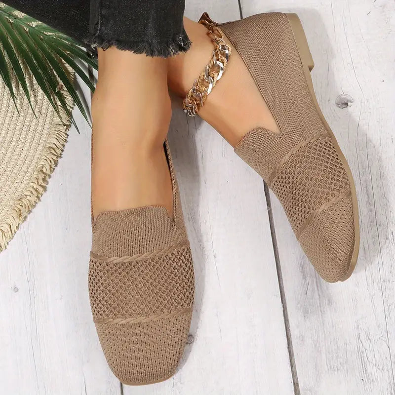 Gebreide vierkante balletschoenen