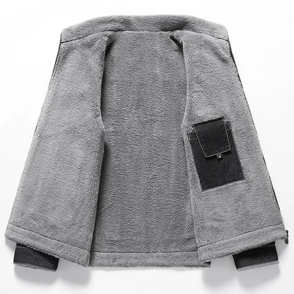 Espen | Vintage denim jack met fleece voering en kraag