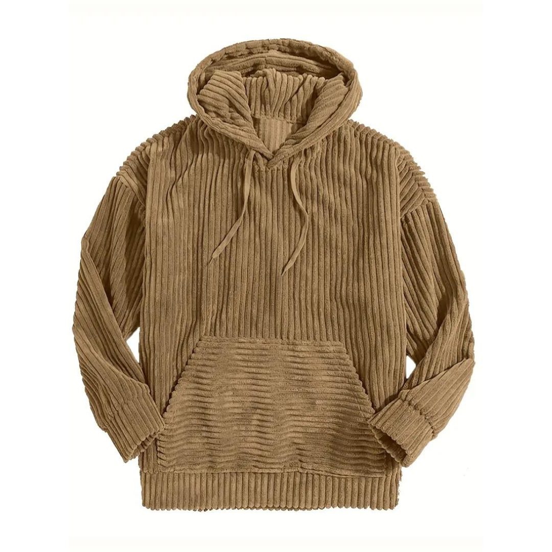 Morten | Klassiek gekleurde Corduroy Hoodie voor mannen