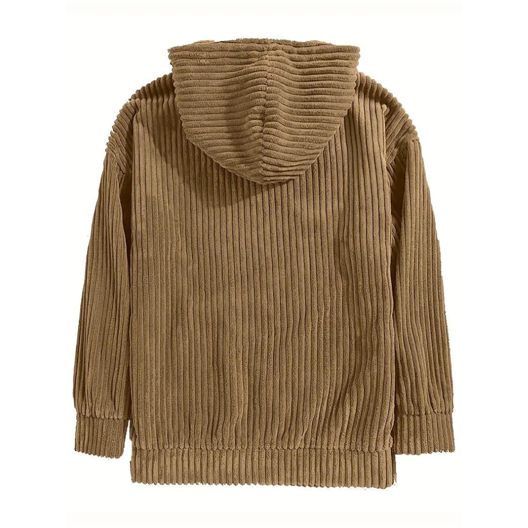 Morten | Klassiek gekleurde Corduroy Hoodie voor mannen