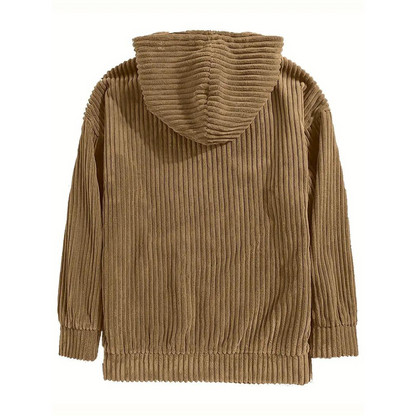 Morten | Klassiek gekleurde Corduroy Hoodie voor mannen