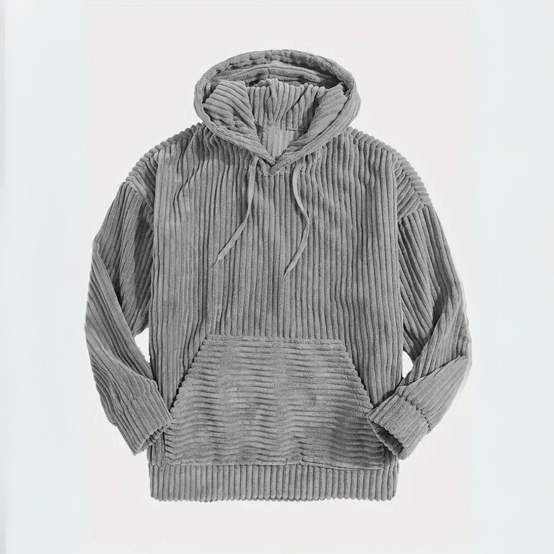Morten | Klassiek gekleurde Corduroy Hoodie voor mannen