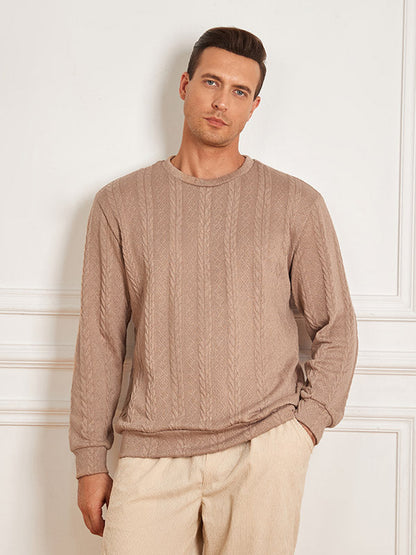 James | Elegant sweatshirt met jacquardtextuur