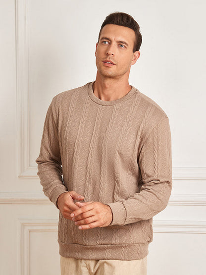 James | Elegant sweatshirt met jacquardtextuur
