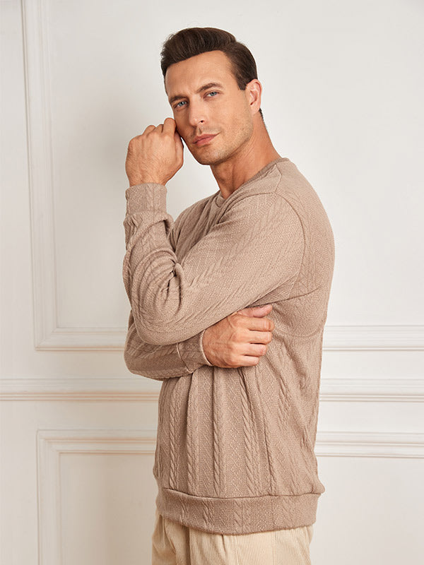James | Elegant sweatshirt met jacquardtextuur