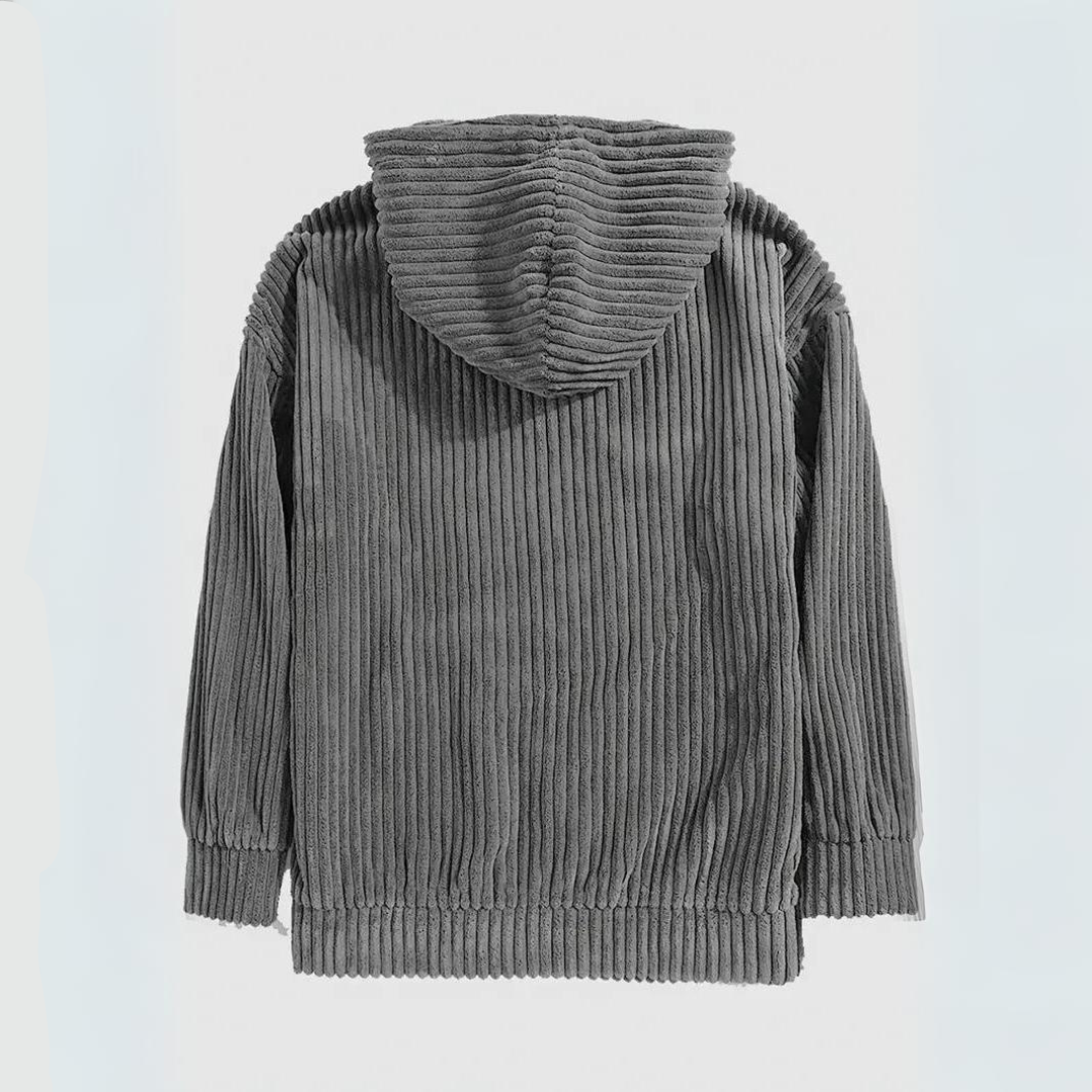 Morten | Klassiek gekleurde Corduroy Hoodie voor mannen