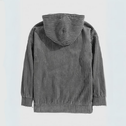 Morten | Klassiek gekleurde Corduroy Hoodie voor mannen