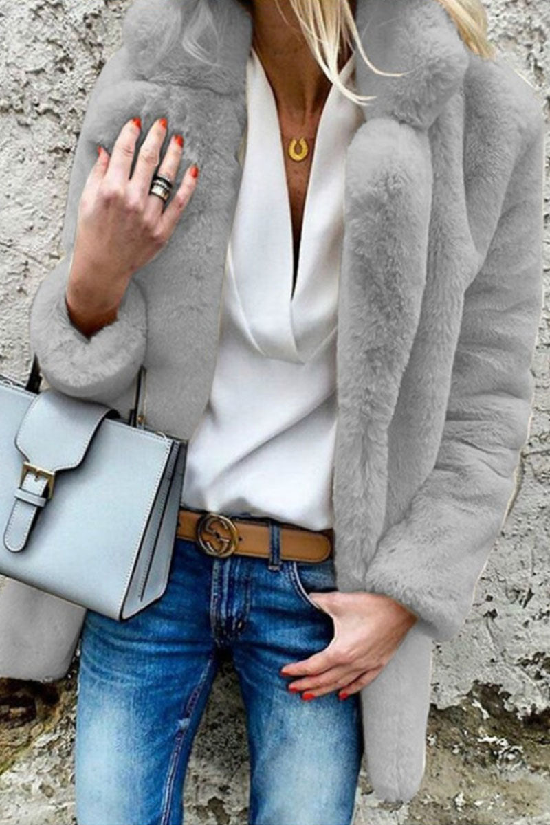 Jammy | Elegante winter warme pluizige jas