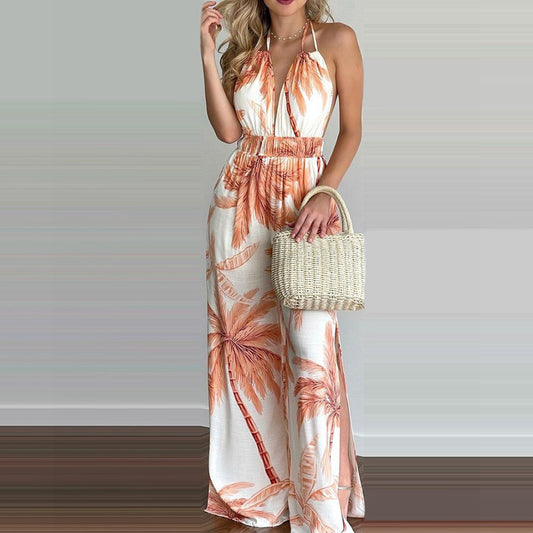 Dayna - geblümter Jumpsuit mit weitem Bein