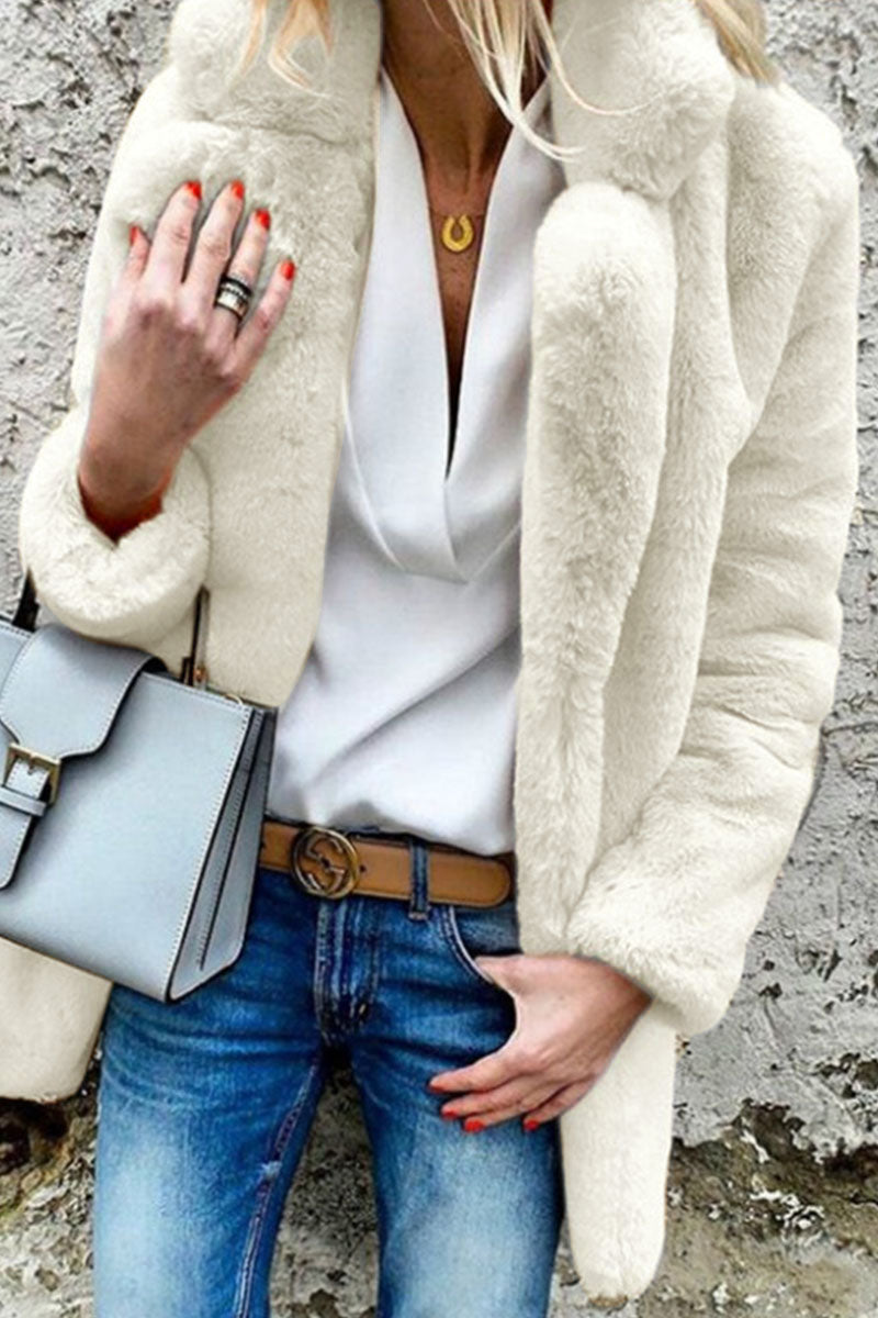 Jammy | Elegante winter warme pluizige jas