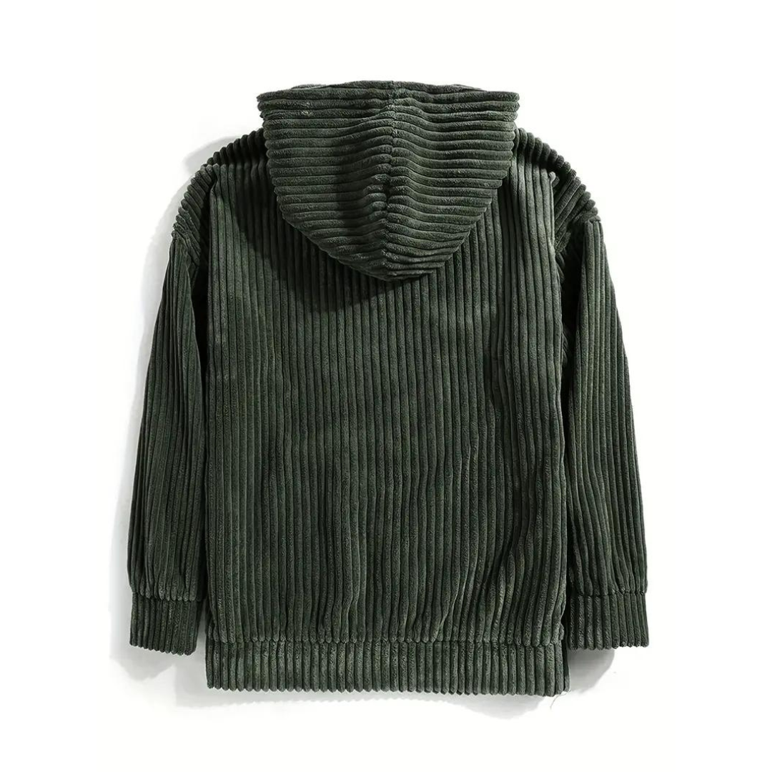 Morten | Klassiek gekleurde Corduroy Hoodie voor mannen