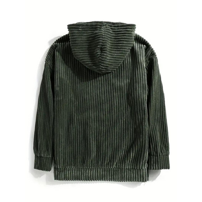 Morten | Klassiek gekleurde Corduroy Hoodie voor mannen