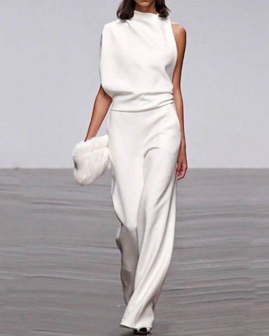 Isabel | Elegante jumpsuit met opstaande kraag