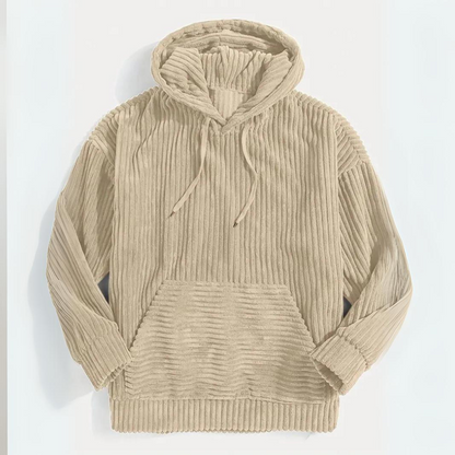 Morten | Klassiek gekleurde Corduroy Hoodie voor mannen