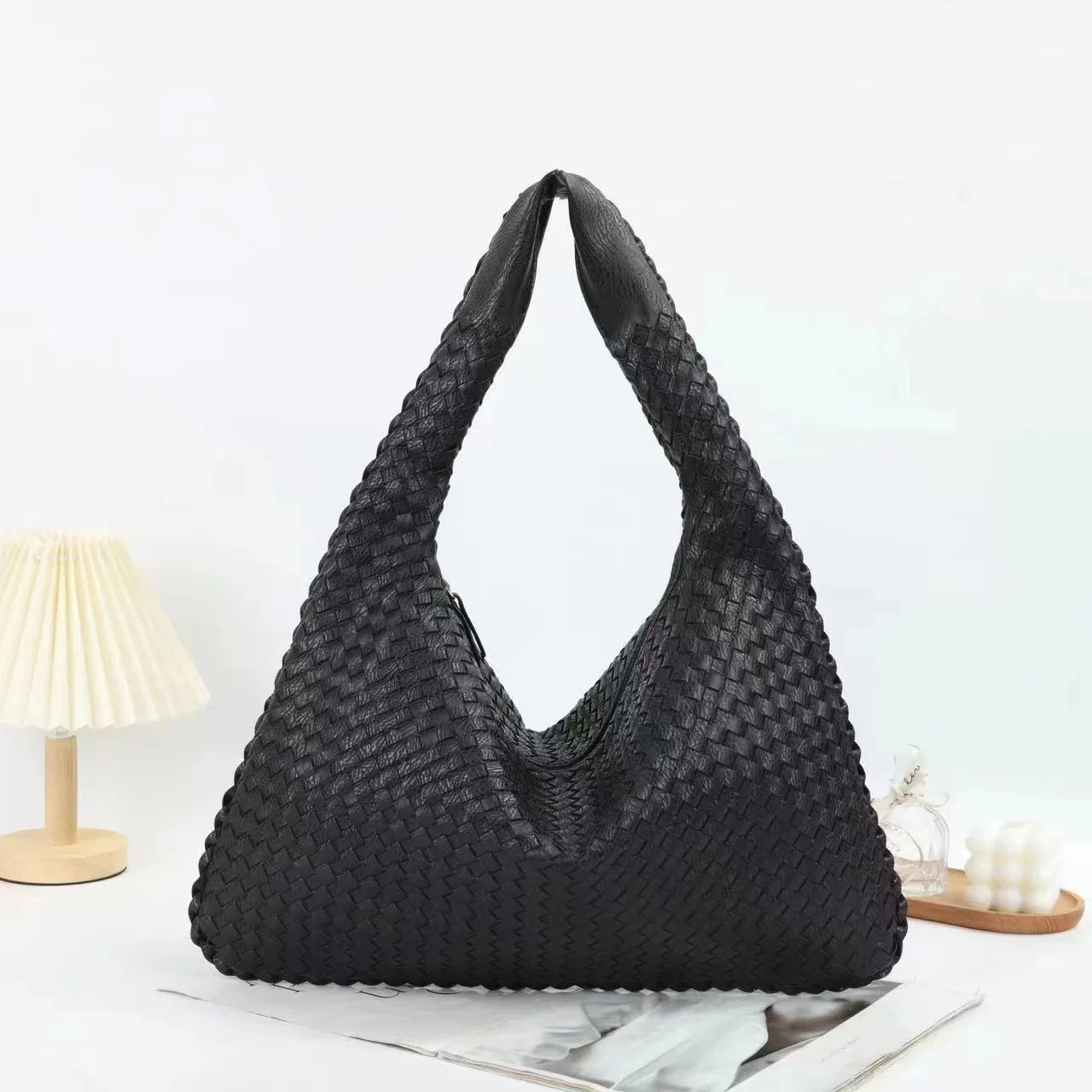 Sassy Bag - Luxe Geweven Lederen handtas