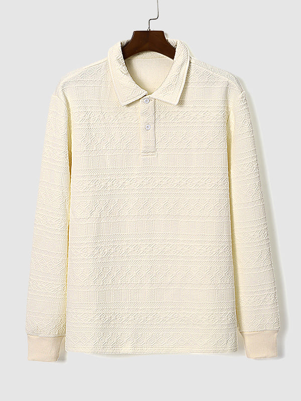 Benson | Vintage jacquard sweatshirt met textuur