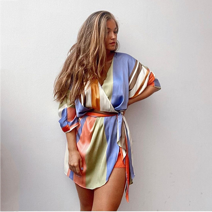 Ansley - Gestreepte losse romper