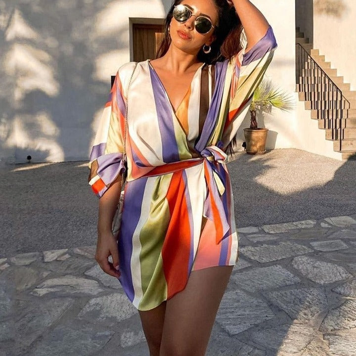 Ansley - Gestreepte losse romper