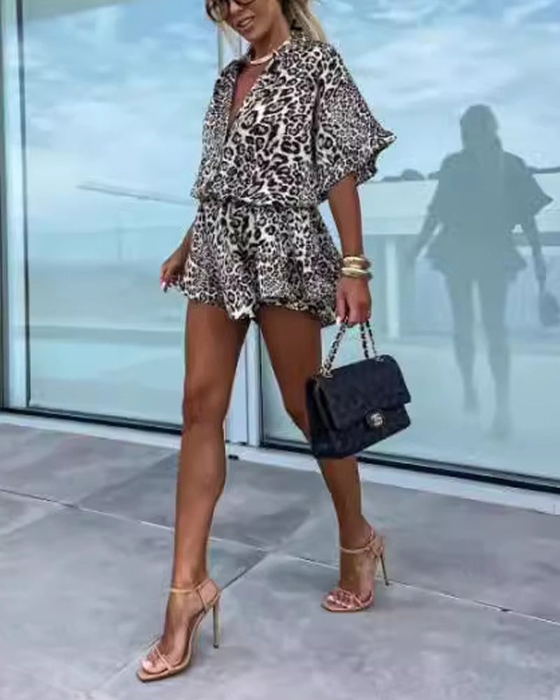 Georgina | Modieuze romper met luipaardprint