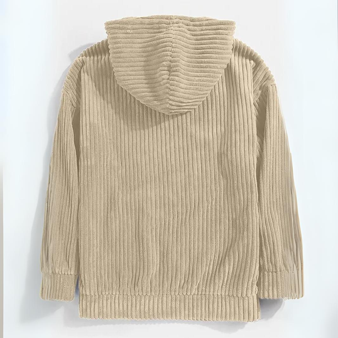 Morten | Klassiek gekleurde Corduroy Hoodie voor mannen