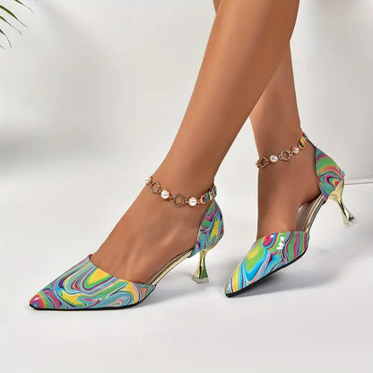 Faux parel enkelbandje halloween elegante geklede hoge hakken