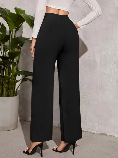 Broek met hoge taille en wijde pijpen - Selene