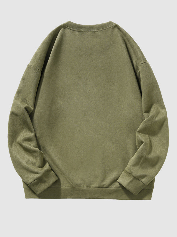 Royce | Zacht Suède Casual Pullover Sweatshirt