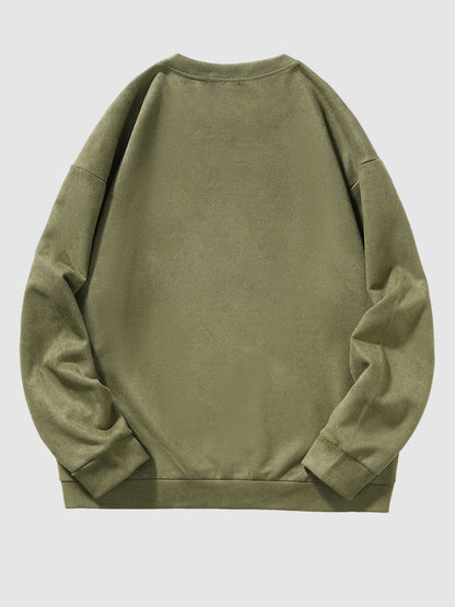 Royce | Zacht Suède Casual Pullover Sweatshirt