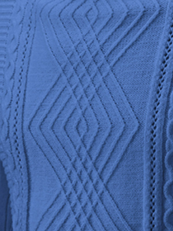 Everett | Geometrische twist trui met opstaande kraag