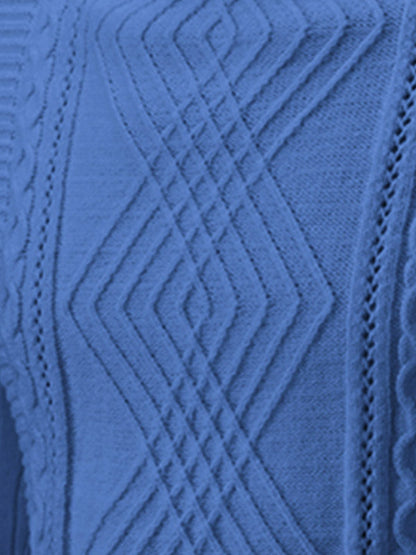 Everett | Geometrische twist trui met opstaande kraag